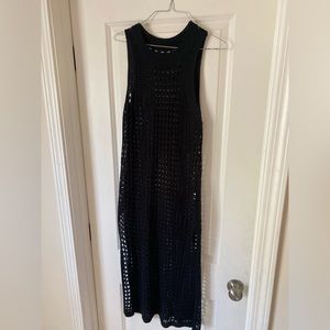 Beach Dress /Cover-up Dress (crochet/black/size: S)